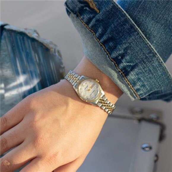 Women\'s Genuine Crystal Accented Bracelet Watch, 75-2475 main image 5